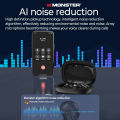 Monster Open Ear AC100 หูฟังบลูทูธไร้สาย กันน้ํา ควบคุมสัมผัส สําหรับเล่นกีฬา. 