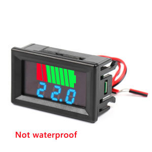 12V-72V Car Marine Motorcycle LED Digital Voltmeter Voltage Meter Battery Charge Level Indicator