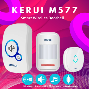 KERUI Alarm Bel Rumah Wireless Bel Pintu M577 Sensor Gerak welcome