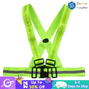 【New Arrival】LED Reflective Vest Belt USB Rechargeable Adjustable Safety Vest High Visibility Running Vest for Outdoor Sports