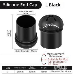 ZOOGGJZ ซิลิโคน ฝาปิดปลายคันเบ็ด ความยืดหยุ่นที่แข็งแกร่ง หลายสี ปลั๊กหางคันเบ็ด ใหม่ กล่องป้องกัน ของใช้ตกปลา