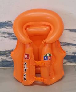 ABC เสื้อชูชีพเด็กเป่าลมเด็กสีพื้น B5023  (ฺB)ไซส์ L