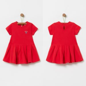 Váy organic cotton OVS authentic cho bé gái 12-36M. Đầm ngắn tay cho bé 1-3 tuổi [Auth]