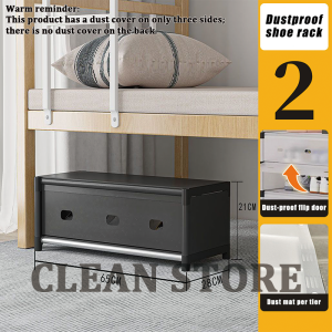 Clean Store 3/4/5/6/7 layer simple dustproof shoe cabinet with cover shoe rack stackable shoe box multifunctional storage rack