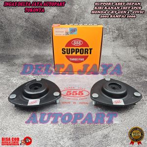 SUPOT SHOK SOK KARET SUPPORT DEPAN KIRI KANAN HONDA CRV GEN 2 2002-2006 1SET 555