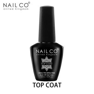 NAILCO 15ml Top Coat And Base Coat Art Design Gel Nail Polish UV LED Soak Off Gel Nail Decoration Varnish Nail