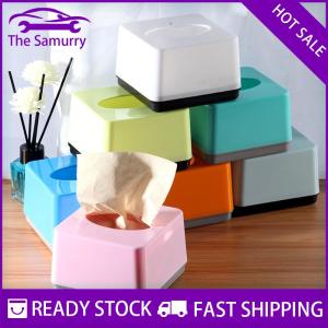 Samurry ✨Hot Sale✨ Commercial Grade Square Plastic Tissue Box Home Restaurant Living Room Drawer Type Can Print Logo Easy To Assemble Tissue Box