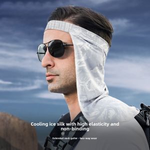 【NEW A 】Sun Protection Neck Cover Ice Silk Anti-UV Breathable Hiking Cycling Headband Men Women Outdoor Fishing Elastic Face Cover