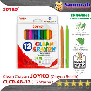 Clean Crayon CLCR AB 12 Colors / Krayon Bersih 12 Warna Dapat Dihapus / Erasable Crayon CLCR-AB-12