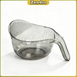 ZEO Gray Kitchen Plastic Vegetable Fruit Washing Basket Washing Drain Basket for Fruits Vegetables