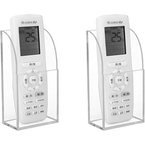 Acrylic Remote Holder Organizer Clear TV Remote Control Holder Wall Mount Remote Caddy for Bedside Media Organizer Storage Box