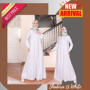 Gamis Putih Wanita Abaya Haji Umroh Series SEPLY SHABIRA 13 WHITE