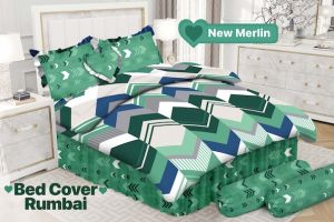 BED COVER EMILIA180X200 TINGGI RUMBAI 40CM - MOTIF TERBARU - BED COVER 1 SET - BED COVER ORIGINAL - BED COVER MURAH
