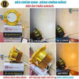 [ ĐÈN CHÙM XINH ] Đèn âm trần hợp kim AFC-001 LED 12W chính hãng Anfaco lắp Spa phòng khách...VVV