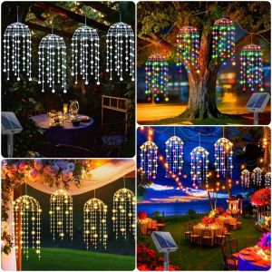 NAELIN Nhiều màu sắc Đèn Sứa Năng Lượng  Trời Chống thấm nước 2/4 Sứa Dây đèn trang trí Sáng tạo Sử dụng năng lượng  trời. Đèn trang trí hình dây đèn Trang trí sân vườn