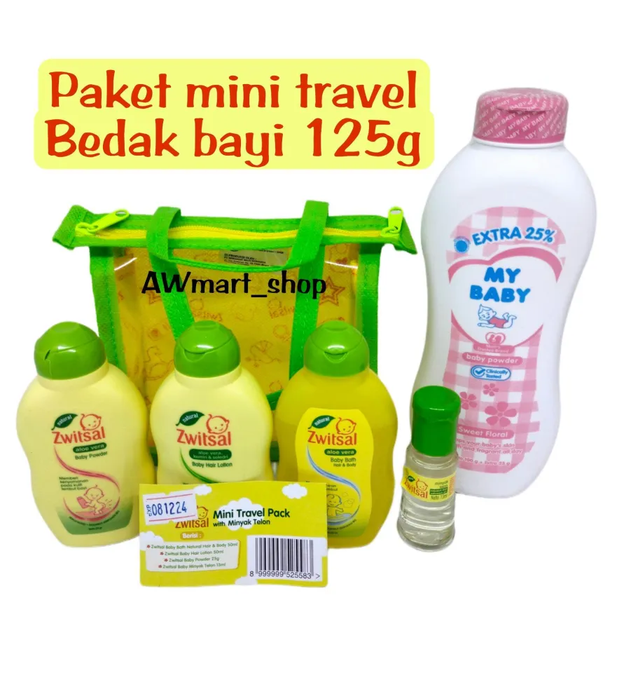 PAKET Zwitsal Baby Mini Travel Pack My Baby Powder Bedak Bayi