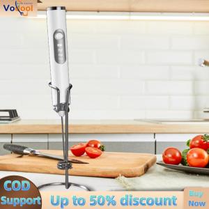 【Vodool Auto Center】 Electric Milk Frother Mixer Wireless Coffee Milk Drink Egg Mixer Portable Rechargeable 3 Speeds Stainless Steel Foam Maker Tools