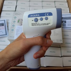 Nhiệt Kế Hồng Ngoại Đo Nhiệt Độ Không Cần Tiếp Xúc AiQURA 801 màn hình LCD đèn nền 3 màu