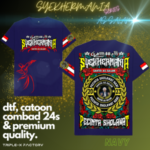 (SMA15)KAOS SYEKHERMANIA"SANTRI AS-SALAM"LENGAN PENDEK UKURAN ANAK DAN DEWASA(FREE STIKER)