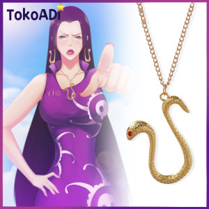 Anime Cosplay Boa Hancock Gold Color Snake Pendant Necklace for Women Girl Fans Fashion Jewelry Gift