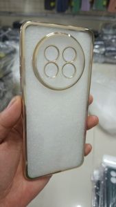 IDEA CASE - REALME 13 PLUS 5G Soft Case Plating List Gold Clear Silikon Casing Handphone