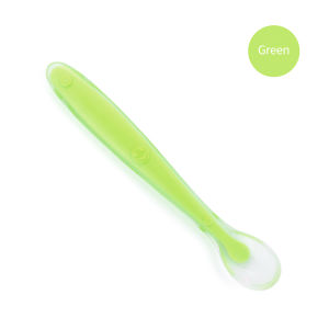 Lakoe Silicon spoon for baby feeding training baby spoon
