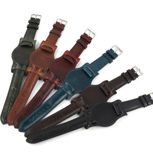 new Handmade Genuine Leather Watch Strap 18mm 19mm 20mm 21mm 22mm Watchband Bracelet with Mat Oil Wax Leather Watch Accessories high-quality