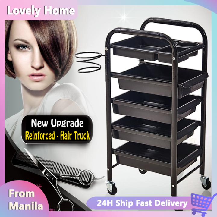 Beauty Salon Trolley Tray with Wheels Drawers Multipurpose