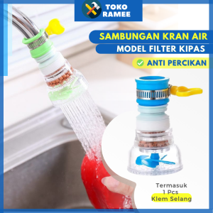 Saringan Penyaring 6 Filter Air / Sambungan Keran / Kran Air Cuci Piring Wastafel Fleksibel Water Faucet Model Batu / Kipas Perlengkapan Dapur Rumah Set