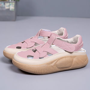 Free Shipping 2026 Summer WomenS Thick-Soled Sandals With Velcro Closure Hollowed-Out Design Soft Sole Breathable White Sneakers Casual Sports Shoes For Women
