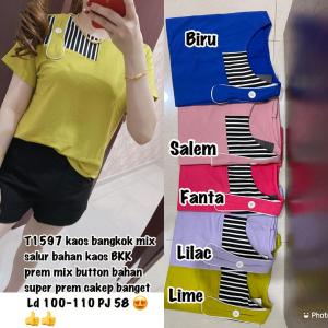 NEW KAOS FASHION PREMIUM IMPORT WANITA DEWASA/ REMAJA 1597 TERBARU