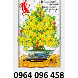 Tranh gạch 3d hoa mai - gạch tranh 3d hoa mai - HGD32