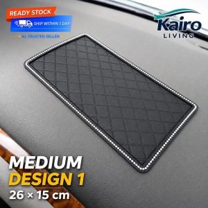 Car Anti Slip Mat Diamond Pattern Dashboard Mat | Alas Anti Gelincir Pad Dashboard Kereta | Non Slip Pad Deco Mat Kereta