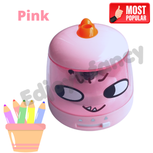 Xiaolingjing Serutan Rautan pensil meja putar elektrik otomatis karakter aesthetic space unicorn bear demon cute unik 0908-9