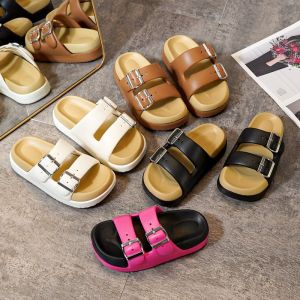 QIWANBA19 สะดวกสบายสบายๆ รองเท้าแตะชายหาดรองเท้าแตะ หัวเข็มขัดปรับได้ แพลตฟอร์ม รองเท้าแตะสำหรับผู้หญิง ของใหม่ ลำลองแบบสบายๆ รองเท้าแตะของผู้หญิง ผู้หญิง/เด็กผู้หญิง