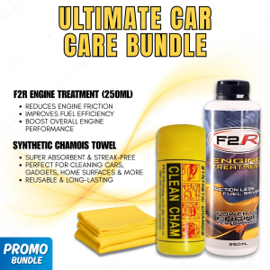 F2R Engine Treatment for Gasoline and Diesel Racing Oil Additives – 60ML/250ML/1Liter with Chamois