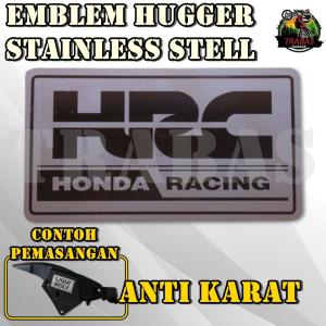 EMBLEM HUGGER STAINLESS STELL ANTI KARAT BAHAN TEBAL HUGER HAGER MODEL HRC LIQUI MOLLY