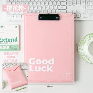 [MY STOCK] 2in1 A4 Clipboard with Storage Bag File Folder Document Board Writing Pad