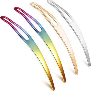 WILLBOND 4 Pcs Interlock Tool for LocsGold Silver Hair Tool for Dreadlocks Interlocks Tightening Accessory loc tools for interlocking