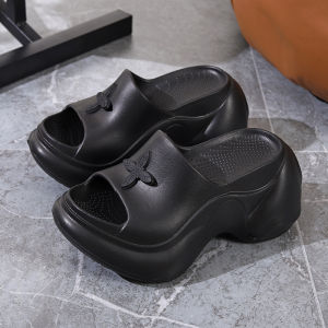 [Free Shipping] New Summer Collection: Thick-Soled Slippers For Women Suitable For Outdoor Wear Sporty And Casual With A High Heel And A One-Strap Design Trendy And Stylish