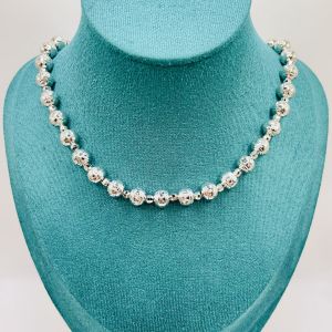 Dây chuyền hạt bi 8 li chất liệu bằng titan màu vàng hoặc trắng chạm khắc bền đẹp trangsucmoiluatuoi.RIN