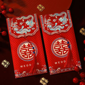 WED Angpao Amplop Shuang Xi Gliter Include Hiasan Gantungan / Amplop Pernikahan Mewah WED139
