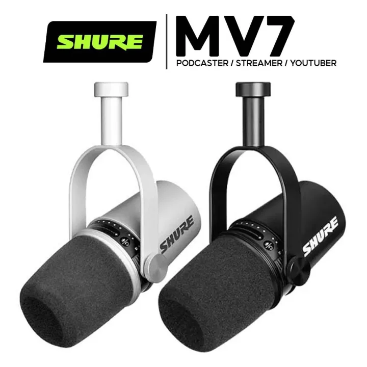 Shure MV7 Podcast Microphone Professional Condenser Microphone Recording
