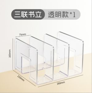 LZD  Acrylic Trong Suốt L Loại Sách Có Giá Trị Cao ins Tấm Ngăn Gió Cố Định Sách Nhựa Để Bàn Vách Ngăn Sách
