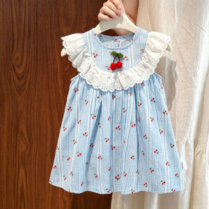 AILEBE Kids Dresses For Girls Simple Elegant Casual Dress Skin-Friendly Breathable Lightweight Non-Restraining OOTD Pambahay Everyday Wear