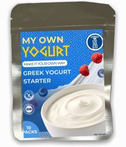 YOGUT My Own Greek Yogurt Starter Pack of 10pcs DIY Yogurt  Cold Brew Fermentation 5 kinds of Bacteria Homemade Probiotics Lactic Acid Bacteria Powder