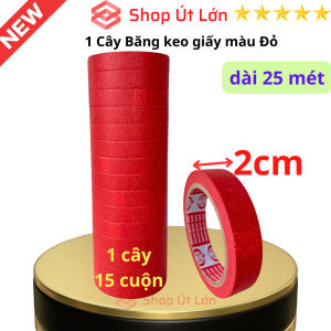 Băng keo giấy nhiều màu rộng 1.2cm-1.5cm-2cm-2.4cm-3cm-3.5cm-4.7cm dài 25-50 mét giá tại xưởng