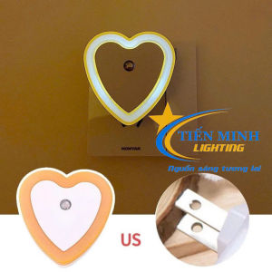 Đèn Ngủ cảm ứng tự động Hình Trái Tim siêu dễ thương và đáng yêu