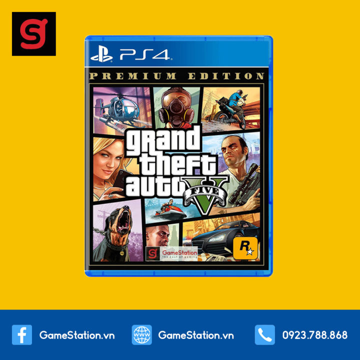 Đĩa Game PS4: Grand Theft Auto V Premium Edition (GTA 5)