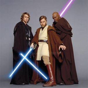 Jedi Warrior Anakin Skywalker Cosplay Costume Adult Hooded Mens Robe Set